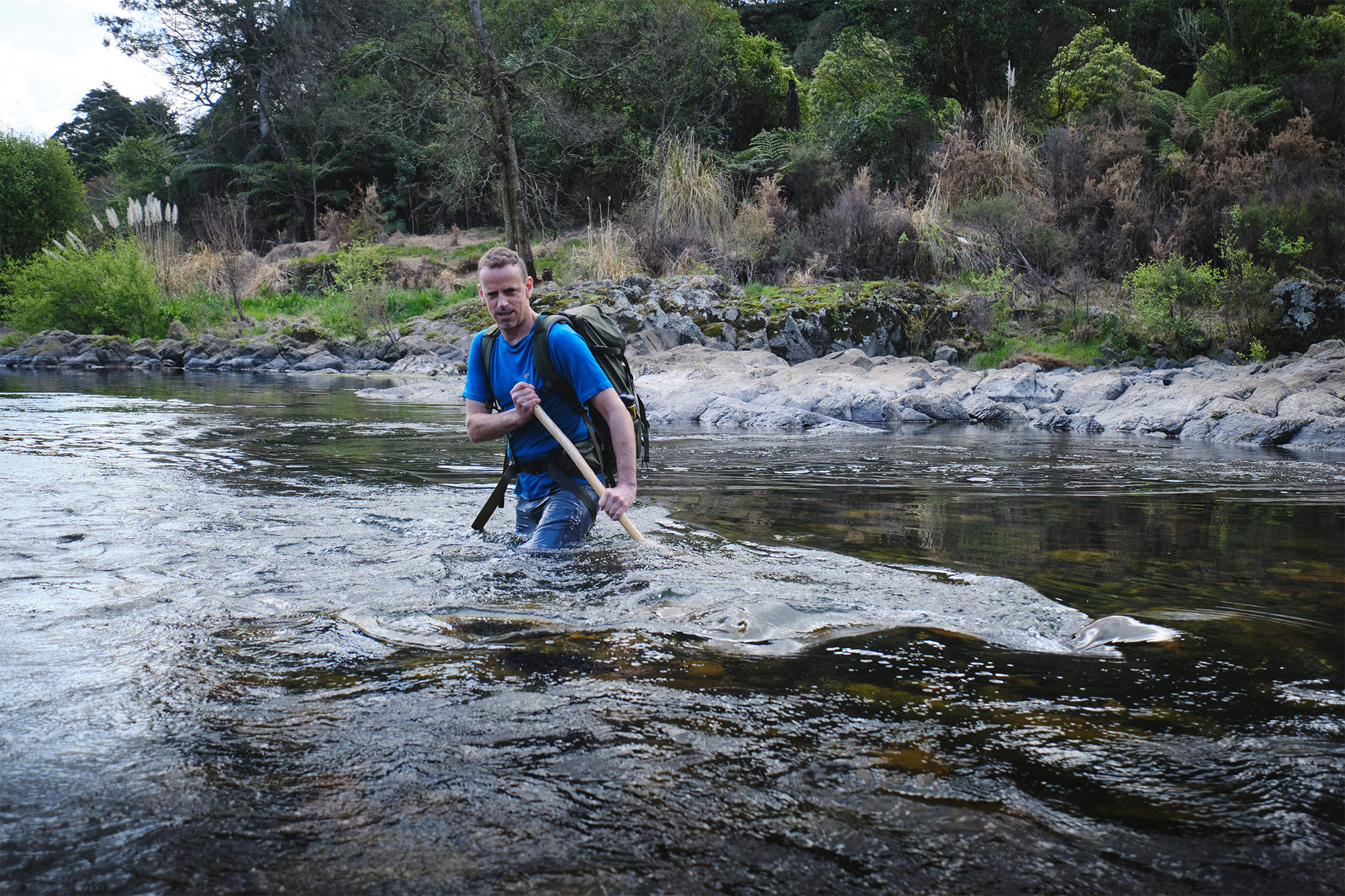 River Running Methods Clothing grasp and solo river crossing methods - Wilderness Magazine